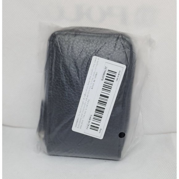 Black Mini Credit Card Case - Multi Card Slot Card Holder Wallet with ID Window - Picture 14 of 14